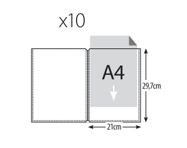 Securit® A4 dobbelt menukort lommer - 10 stk.