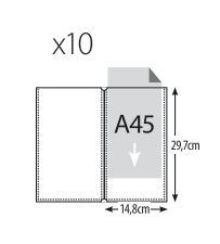 Securit® A45 dobbelt menukort lommer – 10 stk.