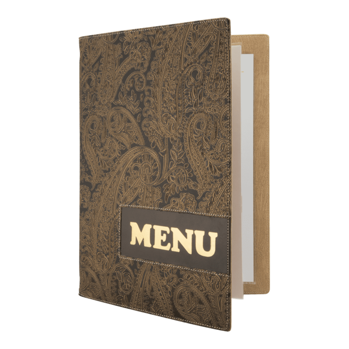 Securit® 10 stk. A4 PAISLEY DESIGN menuomslag i opbevaringsboks - Image 2