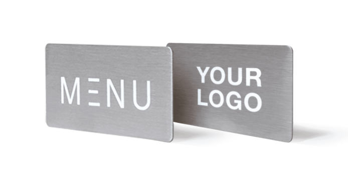 A5 Menuomslag RAW læder med logo gravering, sort - Image 2
