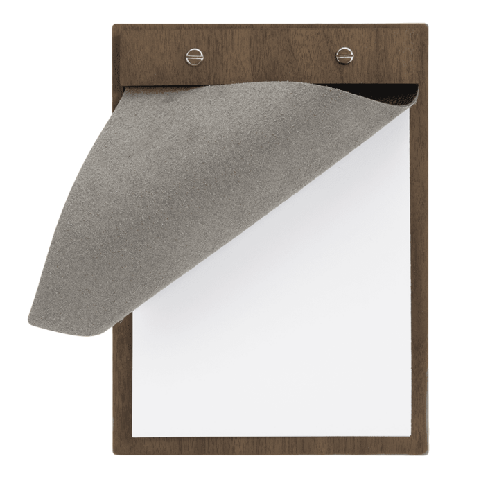 Securit® A5 WALNUT & VEGAN LEATHER menuholder - Image 3