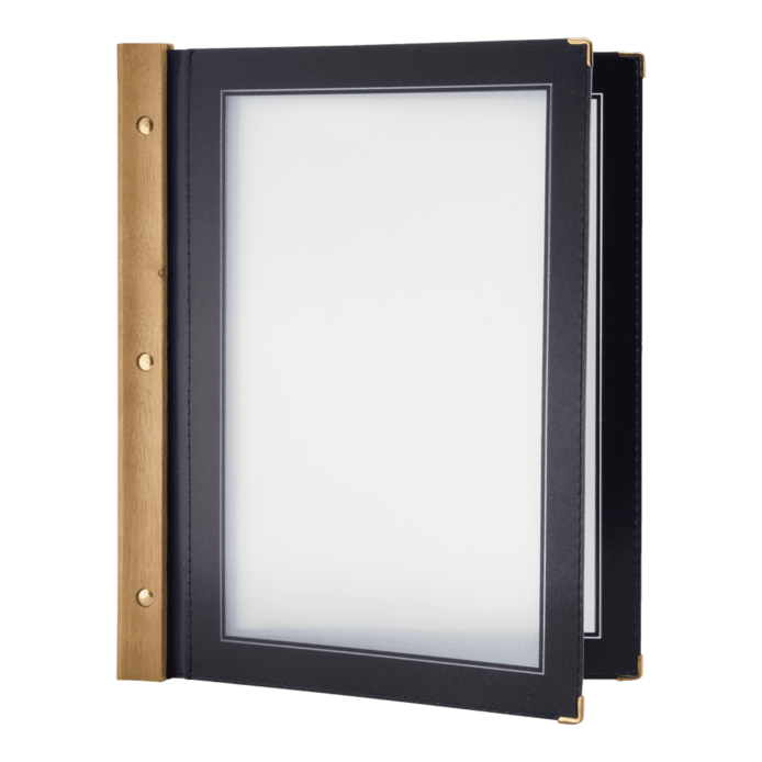 Securit® A4 WOOD menu ryg