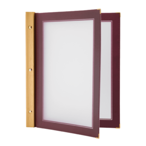 Securit® A4 WOOD menu ryg