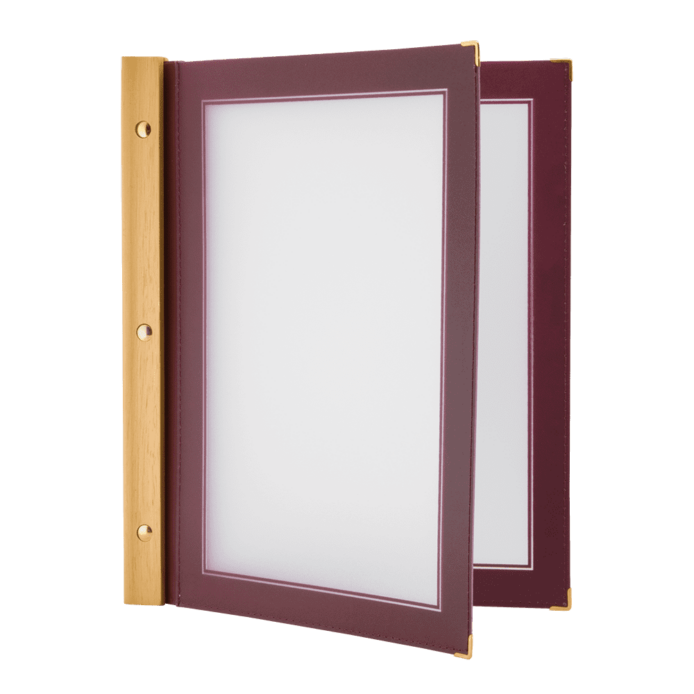 Securit® A4 WOOD menu ryg