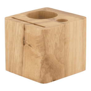 Securit® CUBE til regning i massivt teaktræ