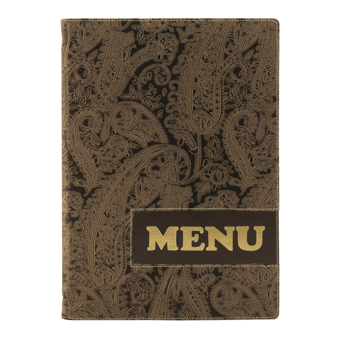 Securit® 10 stk. A4 PAISLEY DESIGN menuomslag i opbevaringsboks - Image 3