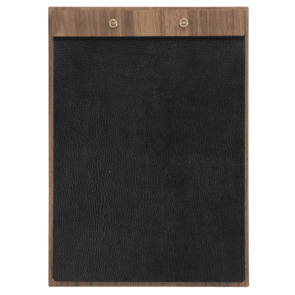 Securit® A4 WALNUT & VEGAN LEATHER menuholder