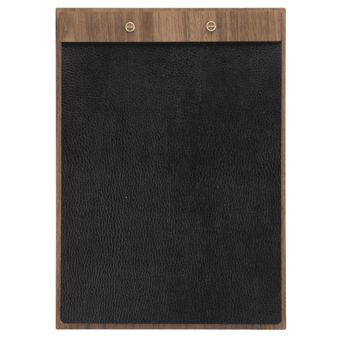 Securit® A4 WALNUT & VEGAN LEATHER menuholder
