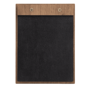 Securit® A5 WALNUT & VEGAN LEATHER menuholder