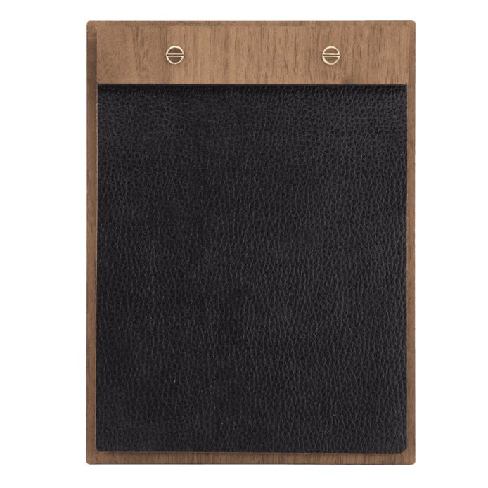Securit® A5 WALNUT & VEGAN LEATHER menuholder