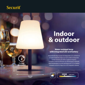 Securit® MICHELLE - lille bordlampe med tavle