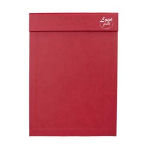 Clipboard A4 "MENU" med dit logo, PU læder rød