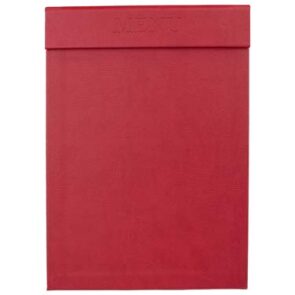 Clipboard A4 "MENU", PU læder rød