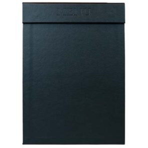Clipboard A4 "MENU", PU læder sort