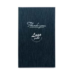 Regningsholder "THANK YOU" med dit logo, modern charcoal/grå