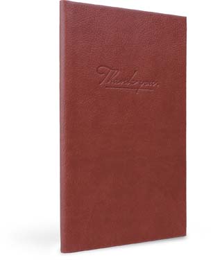 Regningsholder "THANK YOU" 13,5x21 med dit logo, PU læder brun - Billede 2