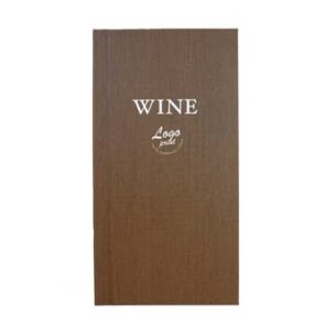 Menuomslag med klemryg A45 WINE, med dit logo, mordern marron/brun