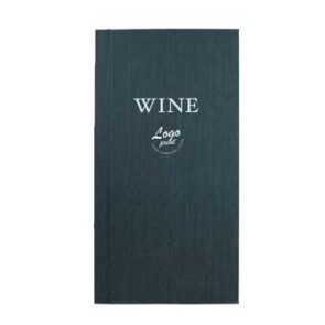 Menuomslag med klemryg A45 WINE, med dit logo, mordern charcoal/grå