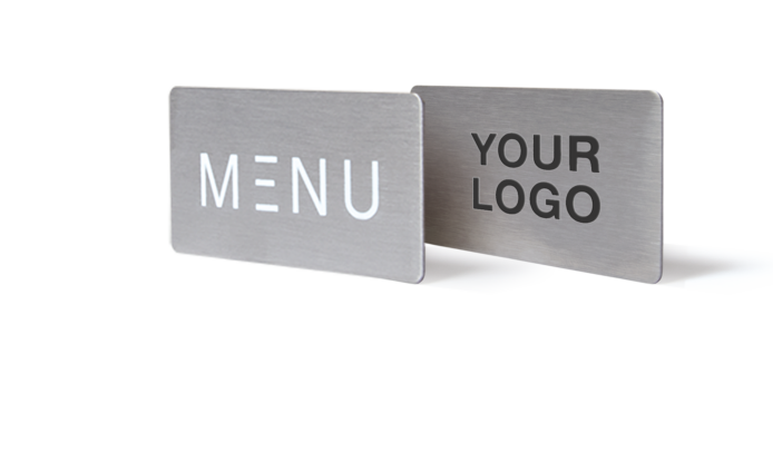 A4  Menuomslag EGO læder med logo gravering, sort - Image 2