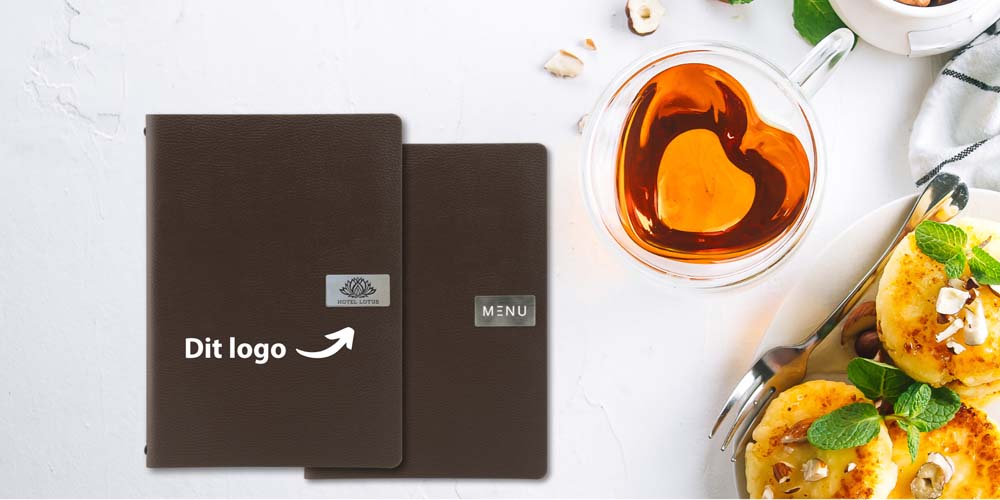 Kopi af Kopi af Gravering logoplader læder menukort - MC-LRA4-R