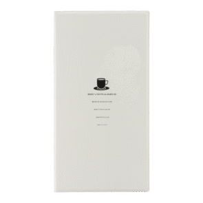 Securit® A45 DESIGN - drikkevarer menuomslag, med 2 lommer, PU læder, hvid